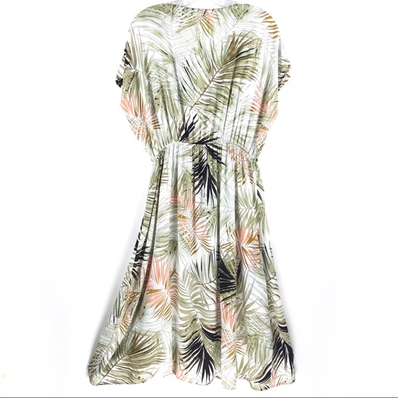 Label of Love Dress Neutral Safari Leaf Print Dress - Picture 4 of 9